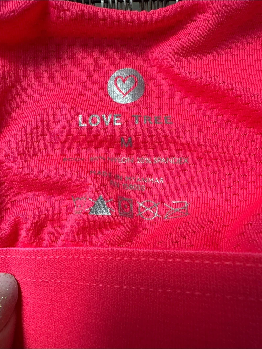 Love Tree Hot Pink Scoop Tank with Side Ruching & Matching Spandex - Workout Set